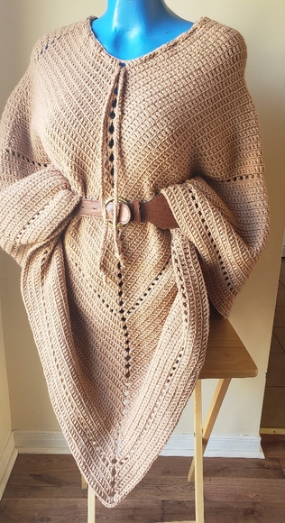 Blanket shawl Handmade (poncho) - Picture 1 of 11
